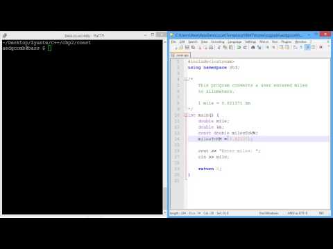 Programming example: Const and initialization