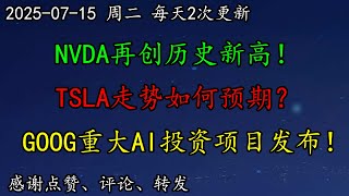 美股 CPI数据什么情况？NVDA再创历史新高！TSLA走势如何预期？GOOG重大AI投资项目发布！CRWV继续投资扩建数据中心！CRCL如何预期？BTC、AMD、MU、SMCI、GOOG、NVDA