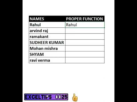 The Excel PROPER function capitalizes each word in a given text string #exceltricks #excel #msexcel