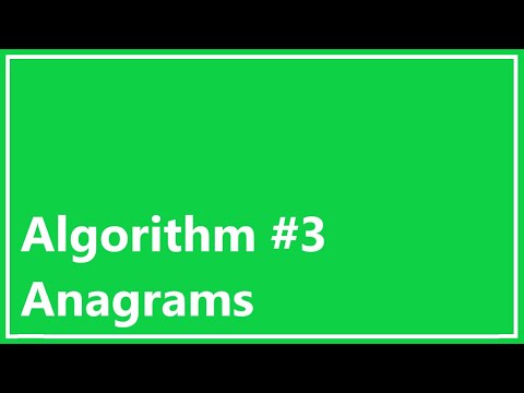 Algorithms #3: Anagrams (Java Solution)