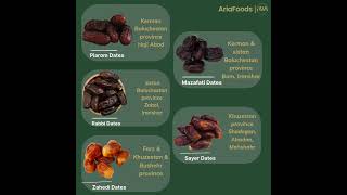 origins of5 Iranian date varieties #ramadan #mazafati #rabbidates #zahedidates #piaromdates