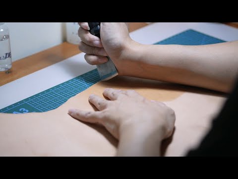 【DIY】MAKING A LEATHER CARD HOLDER | 手缝皮具，手工制作皮革卡套