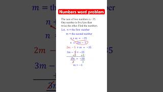 How to Solve Algebra Word Problem with System of Equations #algebra #math
