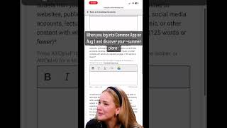 Common App Tips | #short