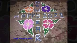 Happy New Year 2021 Special Kolam / Simply Kolangal By Rekha