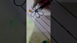 Easy and cute border gor project 😊 #shorts #shortvideo