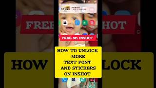 How to unlock more text fonts and stickers on INSHOT if you are on free version #viralreels #inshot