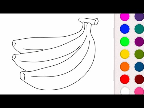 How to draw Fruits and color Learning