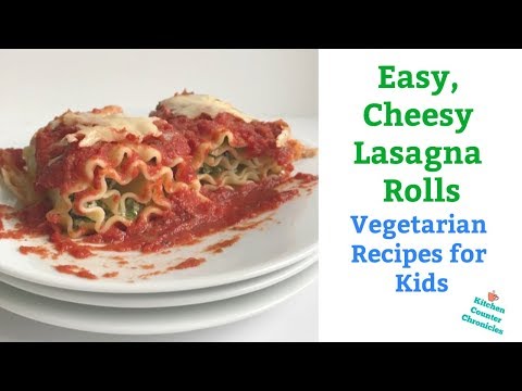 Cheesy Lasagna Rolls Vegetarian Recipe