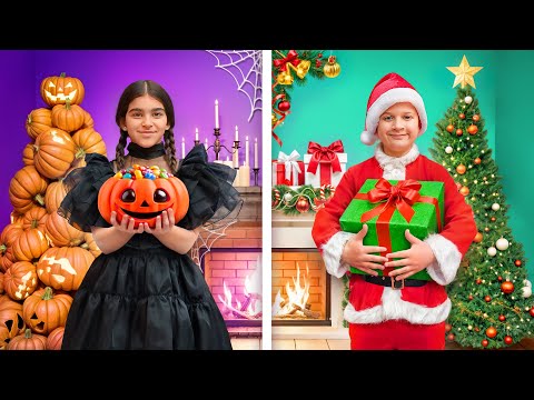 CHRISTMAS vs Halloween Challenge! Which Holiday Is Better?