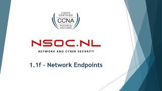 EN version   NSOC NL   CCNAv1 1   1 1f   Network Components   Endpoints