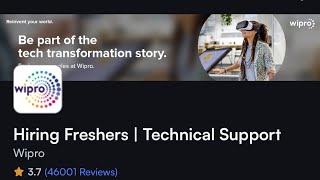 Wipro Hiring Software Fresher 📚 #wipro #wiprojobs #freshers 2024 #freshersoftware #softwarefresher