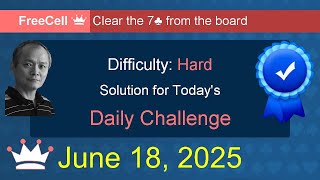 Microsoft Solitaire Collection: FreeCell - Hard - June 18, 2025