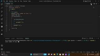 Pattern Printing 2 in C Pattern printing in C Pyramid pattern in C #youtubeshorts #youtube #c