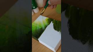 Painting A Beautiful Sunrise in Forest /Easy Acrylic painting/Short
