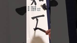 【書する休日】「瓦」#shorts #書道 #筆遣い #書道大好き ＃少し太くなった