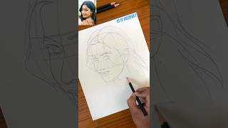 Day 7 , #drawing portraits of #rashmikamandanna using Loomis method