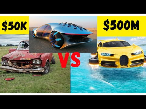 $50K vs $500M CONCEPT CARS | Earth Car vs Moon Car!!