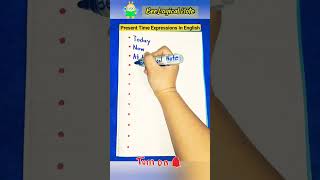 Present Time Expressions in English  #learnenglish #englishspeaking #englishgrammar #timeexpressions