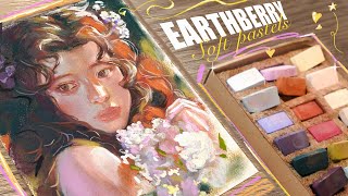 🎨 Trying EARTHBERRY Soft Pastels 🌿 | Honest First Impressions + Demo Art