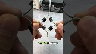 How to Make Bridge Rectifier Using 4 Diodes. DIY Electronics #bridgerectifier #rectifierbridge
