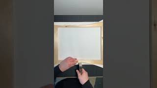How to stretch a canvas over a frame #shorts #canvas