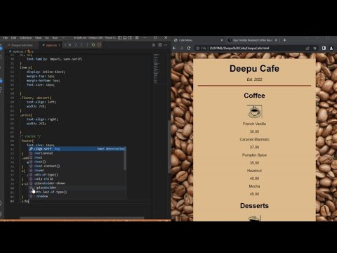 ☕How to make COFFEE Shop Website Design using HTML and CSS || Colourful website coffee shop easily ✅