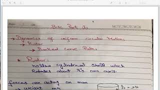 physics | dynamics of uniform circular  motion( rotor ,banked curve path) |3rd year