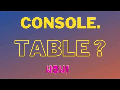 Useful Console method in Javascript (ES6) #Shorts #Javascript #2021