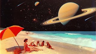 A Retro-futuristic Dreamscape by the ocean w/ Vintage oldies playing from another dimension 🪐☄✨