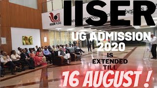 IISER reopens the portal for UG Admission 2020 !!!!