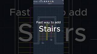 Fast way to add stairs in Autocad #autocad #autocadtutorials #cad #stairs