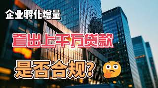 企业孵化从银行套上千万贷款是否合规? 背债|贷款|融资