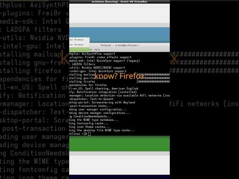 Installing Firefox in Arch Linux
