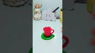 cup and saucer making with clay #clayart #diy #shots #youtubeshots