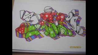 How to draw graffiti step by step// Como dibujar graffiti paso a paso (ZEN)