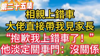 第二十五集：相親上錯車，豪門繼承人直接帶我見家長。“抱歉我上錯車了！”他淡定關車門：我知道！#故事#言情小說#一口氣看完#爽文