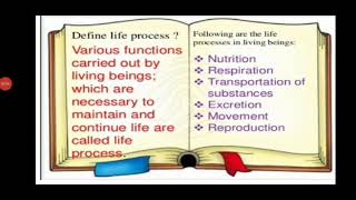 Class-X/Biology/  Chapter-6 Life Processes /Part-1
