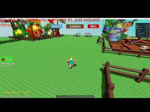 playing roblox and grow a garden