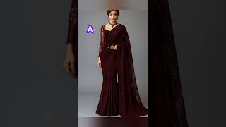 Glamorous Maroon Lace Saree Look | Saree with Belt Styling 💃✨ #trending #dress #saree #bollywoodsare