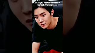 pov: U wear a short dress in front of members #ytshorts #btspov #hobi