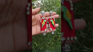 Parrot Earrings #song #bollywood #love #diy #explorepage #diy #spotifyclone #handmadejewellery