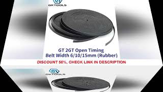 GKTOOLS 2MGT 2M 2GT Open Synchronous Timing belt width 6/9/10/15mm Rubber Samll Backlash GT2 2GT-6/2
