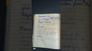 9th class Chemistry practical notebook experiment 6.8