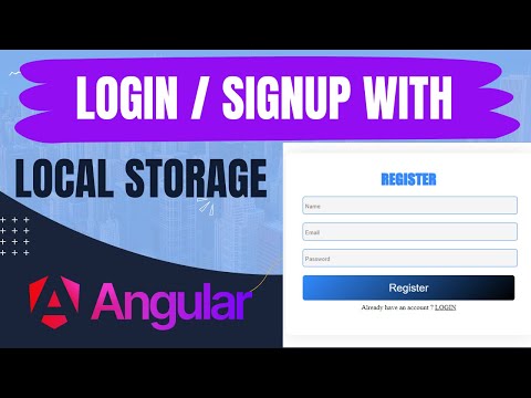 Login and Signup in Angular with Local-Storage | Angular 17 Login Signup | Angular Project Hindi ✅ 🔥