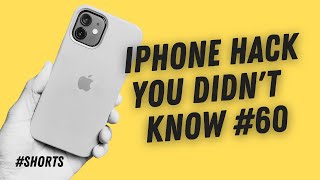 iPhone Tips and Tricks - iPhone Hack You Didn't Know #60 #shorts
