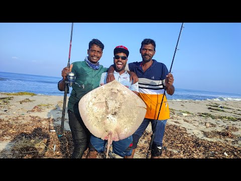 ഭീമൻ തിരണ്ടി പിടിച്ചാലോ❌❌🤬🤬🤬🤬CAUGHT GIANT STINGRAY ON FALSE HOOK WHILE JIG CASTING