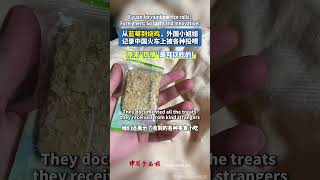 From blueberries to roasted chicken-Turns out 'warmth' is edible从蓝莓到烧鸡，外国小姐姐记录中国火车上被各种投喂：原来"热情"是可以吃的