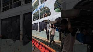😱 #automobile #ganga #ship #travel #vlog #sailingship #cargoship #train #boat #bigship 😱