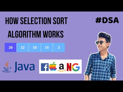 how selection sort algorithm works ||  selection sort code in java